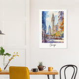 City of Chicago Wooden Framed Poster