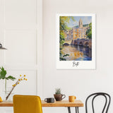 City of Bath Wooden Framed Poster