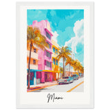 City of Miami Wooden Framed Poster