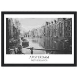 Amsterdam Black & White Framed Poster