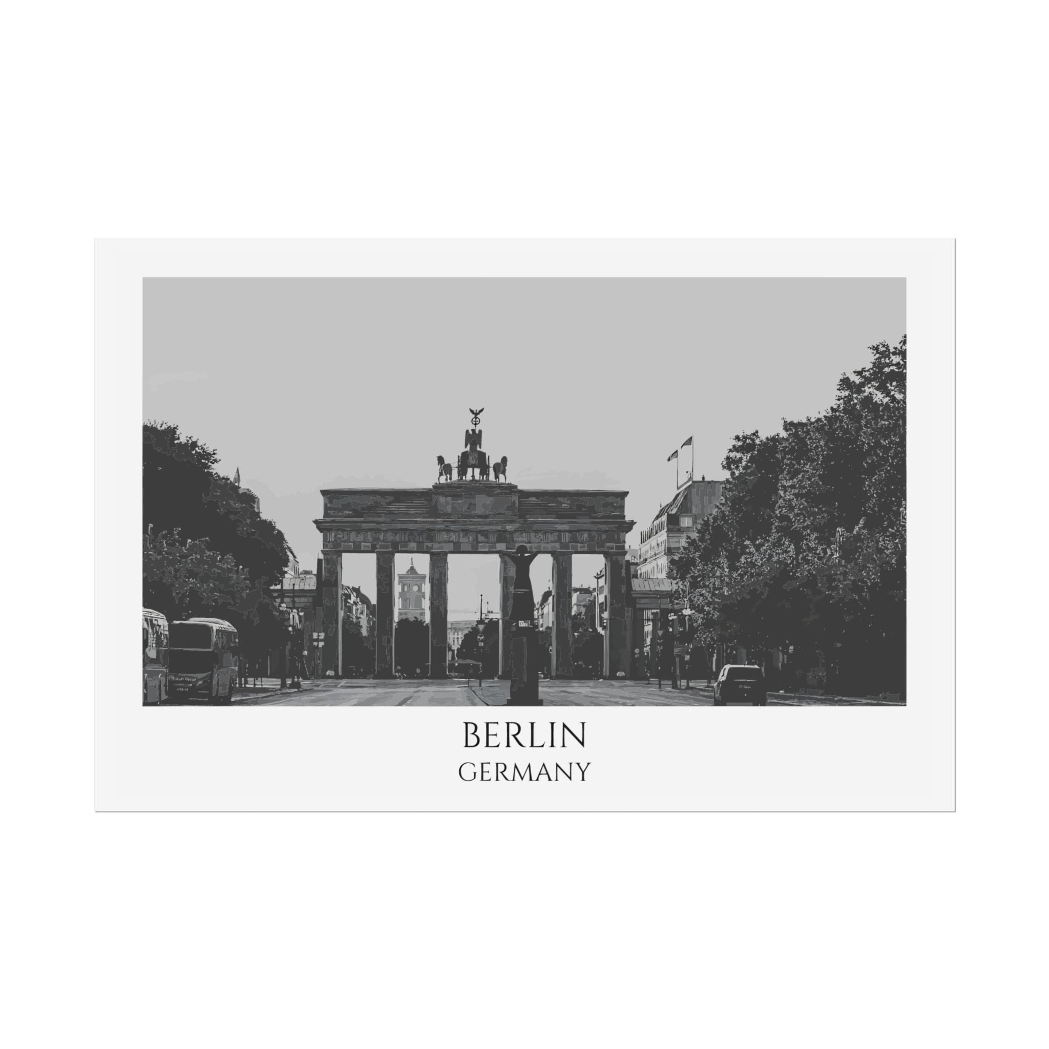 Berlin B&W Poster