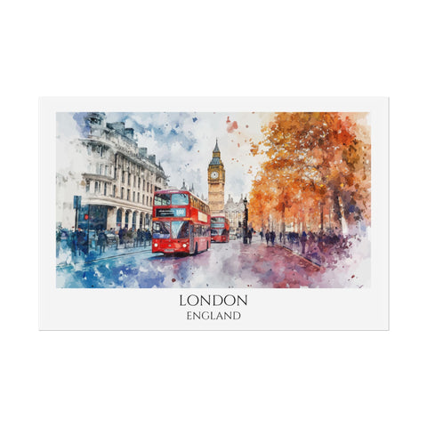 City of London Watercolor Poster