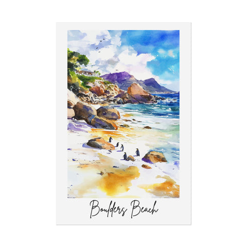 Boulders Beach Watercolor Poster