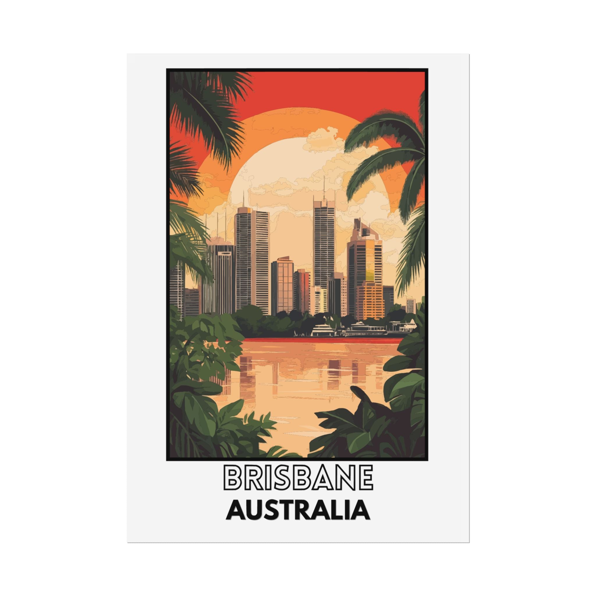 Retro Brisbane Poster