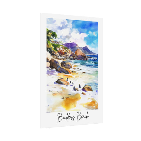 Boulders Beach Watercolor Poster