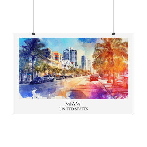 Miami Cityscape Poster