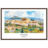 Athens Wooden Framed Poster