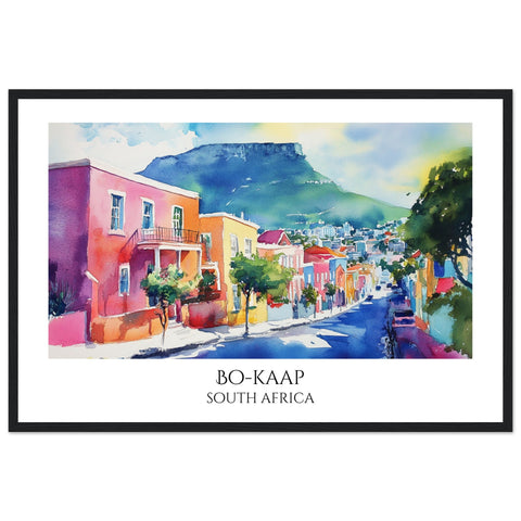 Bo-Kaap Wooden Framed Poster