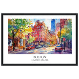 Boston Wooden Framed Poster