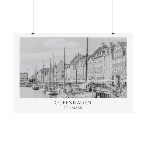 Copenhagen B&W Poster