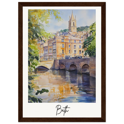 City of Bath Wooden Framed Poster