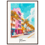 City of Miami Wooden Framed Poster