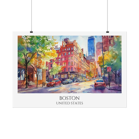 Boston Cityscape Poster