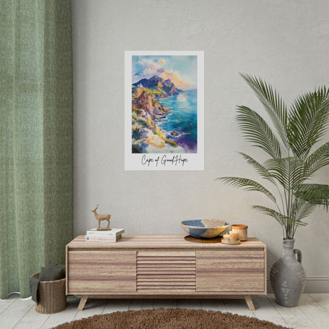 Cape of Good Hope Watercolor Poster