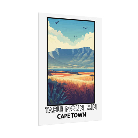 Retro Table Mountain Poster