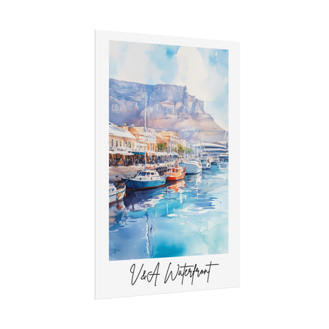 Waterfront Cape Town Watercolor Poster