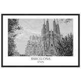 Barcelona Black & White Frame Poster