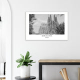 Barcelona Black & White Frame Poster