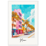 City of Miami Wooden Framed Poster