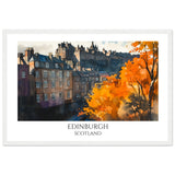 Edinburgh Wooden Framed Poster