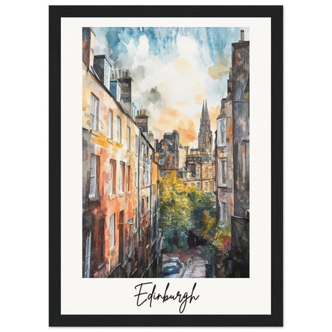 Edinburgh Wooden Framed Poster