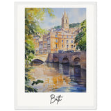 City of Bath Wooden Framed Poster