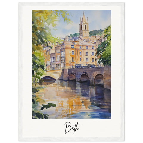 City of Bath Wooden Framed Poster