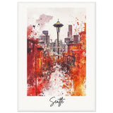 Seattle Wooden Framed Poster