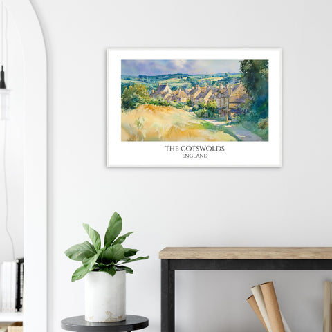 The Cotswolds Wooden Framed Poster