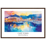 Cape Town Wooden Framed Poster