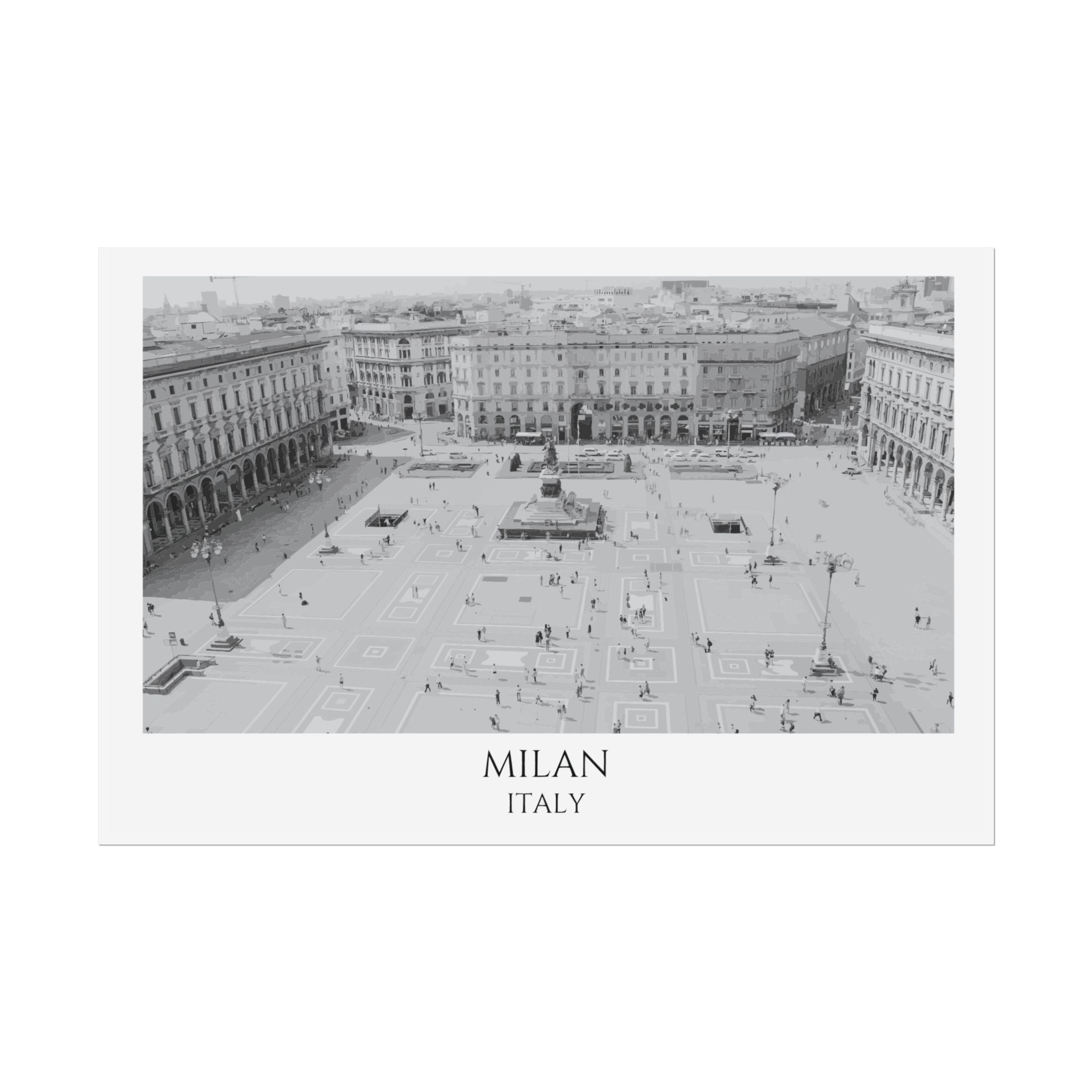 Milan B&W Poster