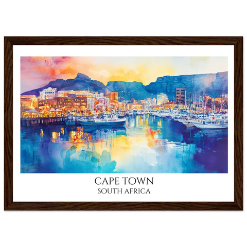 Cape Town Wooden Framed Poster