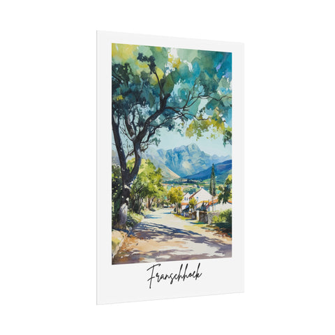 Franschhoek Watercolor Poster