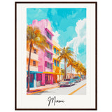 City of Miami Wooden Framed Poster