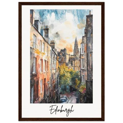 Edinburgh Wooden Framed Poster