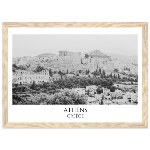 Athens Black & White Framed Poster