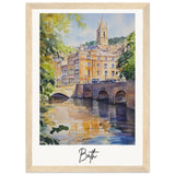 City of Bath Wooden Framed Poster