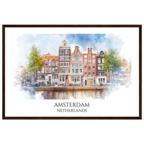 Amsterdam Wooden Framed Poster