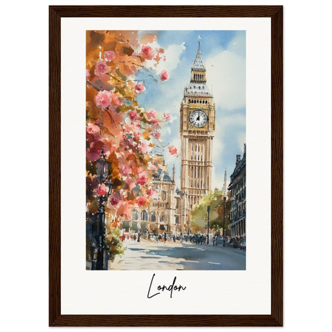 London Wooden Framed Poster