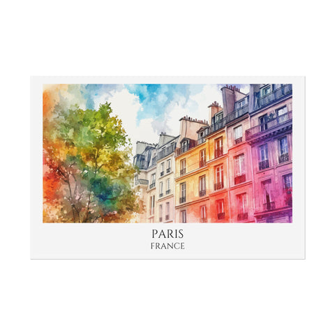 Paris Watercolor Poster