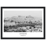 Athens Black & White Framed Poster