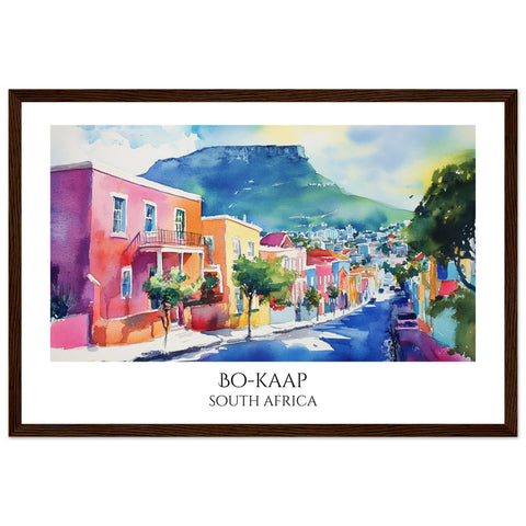 Bo-Kaap Wooden Framed Poster