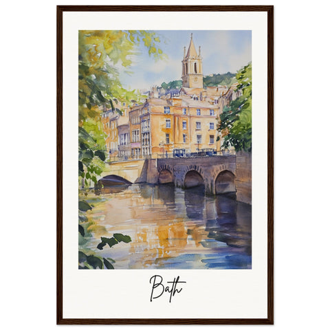 City of Bath Wooden Framed Poster