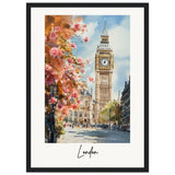 London Wooden Framed Poster