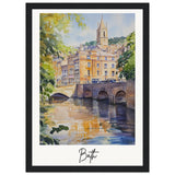 City of Bath Wooden Framed Poster