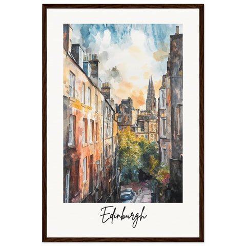 Edinburgh Wooden Framed Poster