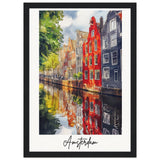 Amsterdam Wooden Framed Poster