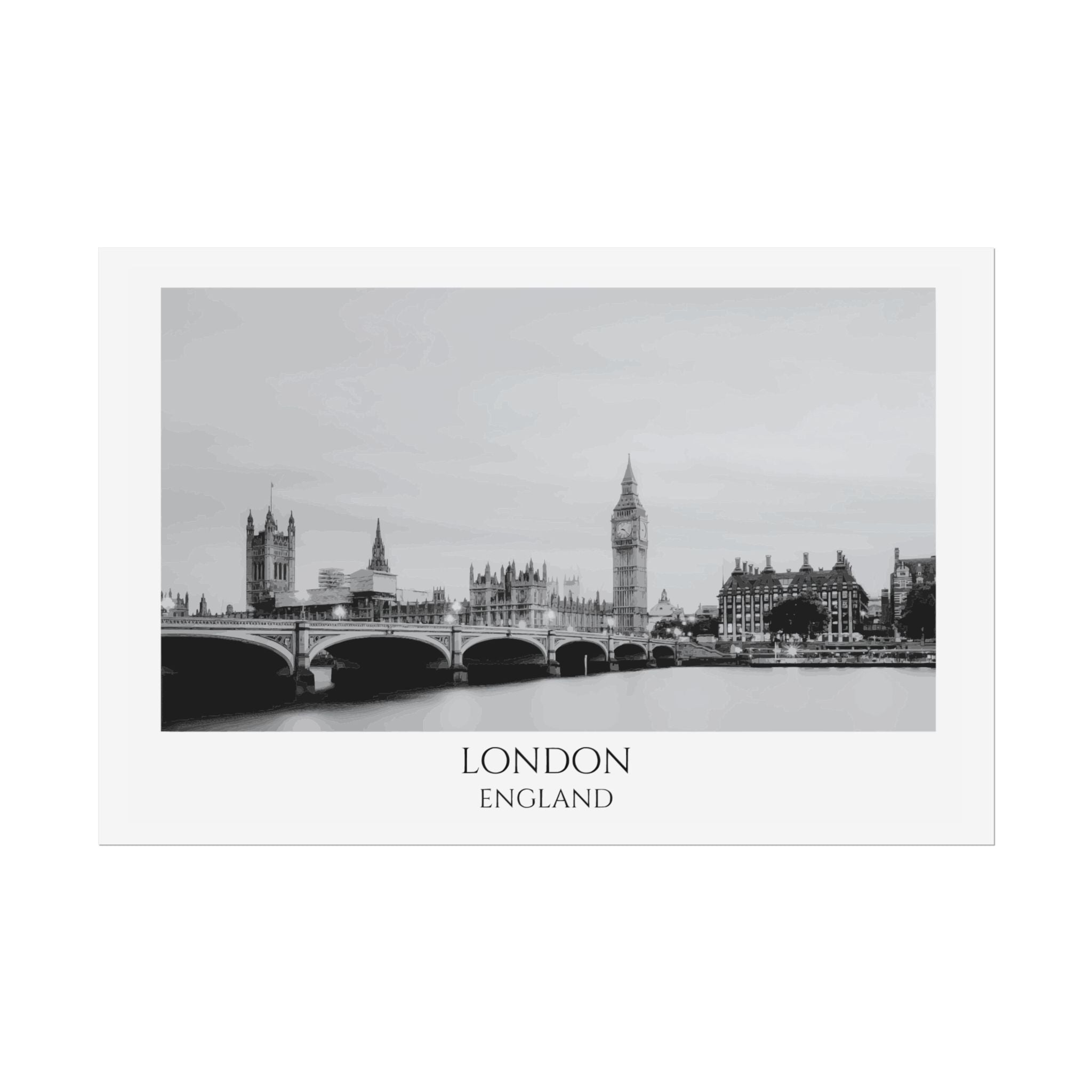 London B&W Poster