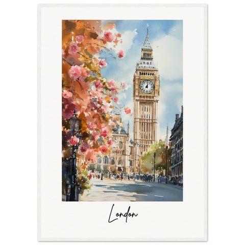 London Wooden Framed Poster