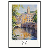 City of Bath Wooden Framed Poster